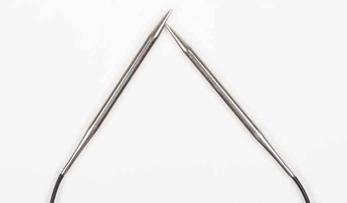 Milward Aiguilles à Tricoter Circulaires Fixes, 80 Cm, Gris Argenté, 2 Mm